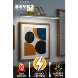 luciole Parlak Gold Kasa Beyaz LED Flüt Tablo Aplik 35 cm | 220V Duvar Tipi Işık | VoltLine Serisi