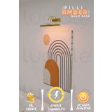 luciole Pilli Parlak Gold Kasa Amber Led Flüt Tablo Aplik Banyo Ayna Üstü Aydınlatma