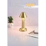 luciole Retro Gold Şarjlı Dokunmatik Masa Lambası - 3 Renk Ayarlı, Dim Edilebilir