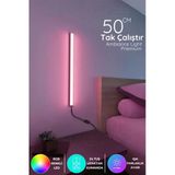 luciole Rgb Led Lamba - Uzaktan Kumandalı, 50cm Renkli Işık Çubuğu (YATAK ÜSTÜ & SALON IÇİN)