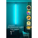 Luciole Rgb Led Strip Tube Light Abajur Uzaktan Kumandalı Işık Lamba Ampül Aydınlatma Renkli Atube4 Beyaz