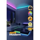 Luciole Rgb LED Tak Çalıştır 16 Renkli 4 Animasyonlu Tv Arkası LED Yatak Odası Bilgisayar 2metre LCSRT47 - 2 m - Kırmızı
