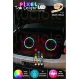 Luciole Sese Duyarlı 2’Li Argb Neon Pixel Led Hoparlör Kapağı | 20Cm Midrange Aydınlatma Seti | Showline