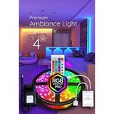 Luciole Tv Arkası Çocuk Yatak Odası Mutfak Salon Animasyon Rgb Led Kumandalı Tak Çalıştır 4 Metre 2024argb4