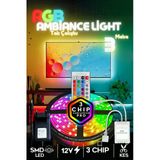 luciole Tv Arkası Yatak Çocuk Odası Mutfak salon Rgb Şerit Led uzaktan kumandalı Tak Çalıştır 3 Metre