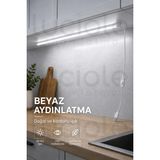 Luciole USB Dolap Altı LED Aydınlatma 100 cm Beyaz Işık Anahtarlı Yapışkanlı Mutfak Raf Lambası - 1 m