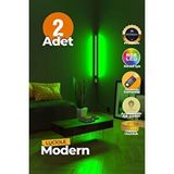 Luciole Uzaktan Kumandalı Led Abajur 2 Adet Yatak Üstü, Tv Yanı ,oturma Odası - Rgb Çok Renkli Anek Beyaz