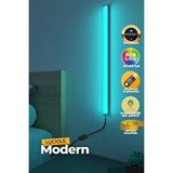 Luciole Uzaktan Kumandalı Led Abajur - Yatak Üstü, Tv Yanı ,oturma Odası - Rgb Çok Renkli 50 Cm Beyaz