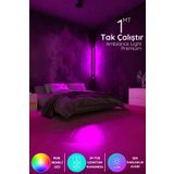 luciole Uzaktan Kumandalı Led Lamba - Yatak Üstü, Tv Yanı,Oturma Odası - Rgb Çok Renkli Ledap13