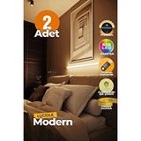 Luciole Uzaktan Kumandalı Led Lambader 2 Adet Yatak Üstü, Tv Yanı ,oturma Odası - Rgb Çok Renkli Bdl2 Beyaz