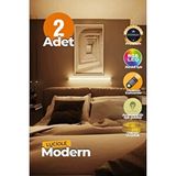 Luciole Uzaktan Kumandalı Led Lambader 2 Adet Yatak Üstü, Tv Yanı ,oturma Odası - Rgb Çok Renkli Bdl3 Beyaz