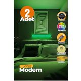 luciole Uzaktan Kumandalı Led Lambader 2 Adet Yatak Üstü, Tv Yanı,Oturma Odası - Rgb Çok Renkli Bdl1