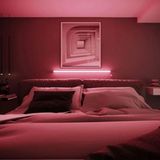 Luciole Uzaktan Kumandalı LED Lambader Yatak ve Tv - 4 Animasyon 16 Renk Rgb Çok Renkli - 1 m - Kırmızı