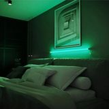 Luciole Uzaktan Kumandalı LED Lambader Yatak ve Tv - 4 Animasyon 16 Renk Rgb Çok Renkli - 1 m - Opak Yeşil