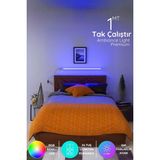 Luciole Yatak Tv Üstü LED Abajur Işık Uzaktan Kumandalı 16 Renk 4 Animasyon Yapışkanlı Bed.lightma - 1 m - Mavi