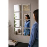 Lucit Art 10 Adet | Dekoratif Kare Gümüş Pleksi Ayna - 10X10, 15X15, 20X20, 25X25, 30X30, 35X35, 40X40 cm Kendinden Yapışkanlı | Duvar Dekorasyonu Pleksi Ayna - 35 x 35