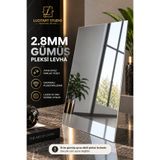LucitART 2.8 mm Gümüş Pleksi Levha – Parlak Yansıtıcı Akrilik Plaka – Lazer ve CNC Kesime Uygun – Dekorasyon, Tabela ve Hobi