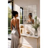 LucitART 4 Adet | 20x20 Dekoratif Pleksi Ayna Kendinden Yapışkanlı Pleksi Duvar Aynası | Gümüş Gold Rose Gold Mavi Mor Kırmızı | duvar dekorasyonu pleksi ayna