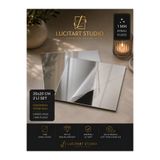 LucitART Dekoratif Kare Pleksi Ayna - 2 adet 20x20 cm Kendinden Yapışkanlı, Kırılmaz Akrilik Ayna (Modern Duvar Dekoru)