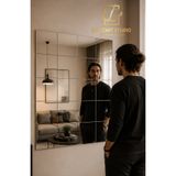 LucitART Dekoratif Kare Pleksi Ayna - 8 adet 20x20 cm Kendinden Yapışkanlı, Kırılmaz Akrilik Ayna (Modern Duvar Dekoru) | Duvar Dekorasyon Ürünü