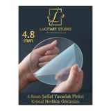 LucitART Studio 4.8mm Şeffaf Yuvarlak Pleksi Levha - Kusursuz Lazer Kesim Akrilik Disk (Adet Seçenekli) - Cam Alternatifi
