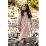 Luckka Heritage Çift Katlı Wellsoft Çocuk Giyilebilir Battaniye - Peluş Panço Oversize - ZTPUFBAT 2-4 Yaş Bej