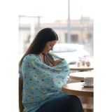 LUCKKA Pineapple | %100 Pamuk 2 Katlı Müslin Balenli Baskılı Emzirme Önlüğü - ZTPINEAPPLE