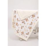 Luckka Puffy Koyun Tüylü Müslin Battaniye - 70x100 cm - ZTPUF00 Ayıcık