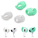 Luckvan 2 Çift AirPods 3 Kulak Kancası Kapağı Kavrama Uçları AirPods için Yedek Silikon Kulaklık Uçları 3 Kılıf Kaymaz AirPods 3 Kanat Ucu, Beyaz Yeşil