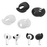 Luckvan 2 Çift AirPods 3 Kulak Kancası Kapağı Kavrama Uçları AirPods için Yedek Silikon Kulaklık Uçları 3 Kılıf Kaymaz AirPods 3 Kanat Ucu, Siyah Beyaz