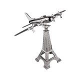 Lucky Art Eyfel Gumus Metal Ucak Dekor 50 Cm Kng 020