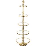 Lucky Art Gold 5 Katlı 137 cm Siyah Yuvarlak Dekor