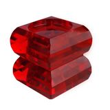Lucky Art Kristal 2 12 cm Kırmızı Boğumlu Mumluk