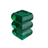 Lucky Art Kristal 3 Boğumlu 18 cm Yeşil Mumluk