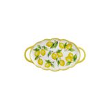Lucky Art Limora Melamin 48 cm Kulplu Oval Tepsi