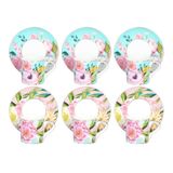 Lucky Art Peony Desenli 6'lı Bone China Porselen Kahve Fincanı Seti 100 ml