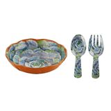 Lucky Art Vivace Melamin 3 Parça Salata Servis Seti 30 Cm