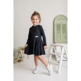 Lucky Baby Kids Kız Çocuk Kapşonlu Yumoş Elbise - Siyah - 3 - 4 Yaş