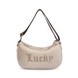 Lucky Bees Krem Desenli Kadın El ve Omuz Çantası