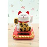 Lucky Cat Japon Kültürü Bereket Şans Mutluluk Çağıran Şans Kedisi Solar Panelli Hareketli Pati Maneki Neko