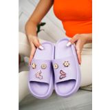 LUCKY COLLECTİON Kadın Yazlık Taşlı Plaj Havuz Terliği