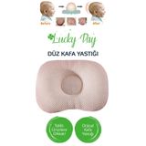 Lucky Day Bebek Kafa Yastığı Bej Bebek Kafa Yastığı, Air Düz Kafa Yastık, Bebek Yastığı, Organik Pamuk Kumaş