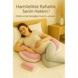 Lucky Day Hamile Uyku Destek Yastığı, Çok Fonksiyonlu Hamile Yastığı - Pembe