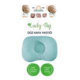 Lucky Day Kafa Yastığı Mavi Bebek Air Düz Kafa Yastığı, Kafa Yastık, Bebek Yastığı, Organik Pamuk Kumaş