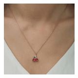 Lucky Gümüş Rose Kiraz Figürlü Meyve Kolye