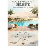Lucky Love Plaj Bahçe Balkon Için Bükülebilen Şemsiyesi Ince Branda Kumaş - 2 Metre Boy / 200 cm Genişlik - Açık Krem
