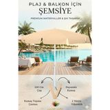 Lucky Love Plaj Bahçe Balkon Için Bükülebilen Şemsiyesi Ince Branda Kumaş - 2 Metre Boy / 200 cm Genişlik - Bej