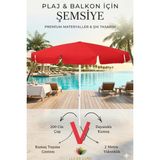 Lucky Love Plaj Bahçe Balkon Için Bükülebilen Şemsiyesi Ince Branda Kumaş - 2 Metre Boy / 200 cm Genişlik - Kırmızı
