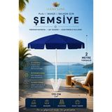 Lucky Love Plaj Bahçe Balkon Için Bükülebilen Şemsiyesi Ince Branda Kumaş - 2 Metre Yükseklik / 170 cm Genişlik - Lacivert