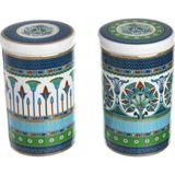 LuckyArt Callısta Bone 2Li Kavanoz Setı 15 cm - Renkli